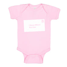 Baby Onesie I Know Where You Live 100% Cotton Infant Bodysuit