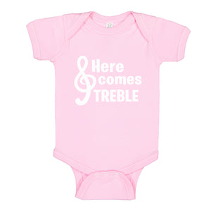 Baby Onesie Here Comes Treble 100% Cotton Infant Bodysuit