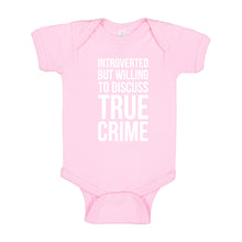 Baby Onesie Introverted But Willing to Discuss True Crime 100% Cotton Infant Bodysuit