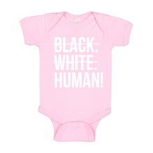Baby Onesie Black. White. Human! 100% Cotton Infant Bodysuit