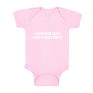 Baby Onesie I PAID MORE TAXES THAN DONALD TRUMP 100% Cotton Infant Bodysuit
