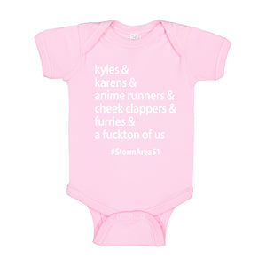 Baby Onesie Storm Area 51 Runner 100% Cotton Infant Bodysuit