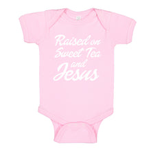 Baby Onesie Raised on Sweet Tea and Jesus 100% Cotton Infant Bodysuit