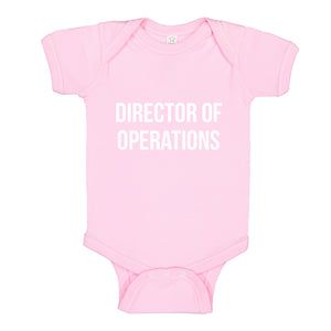 Baby Onesie Director of Operations 100% Cotton Infant Bodysuit