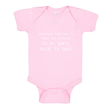 Baby Onesie Back to Bed 100% Cotton Infant Bodysuit