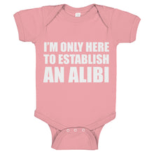 Baby Onesie Here to Establish and Alibi 100% Cotton Infant Bodysuit
