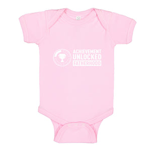 Baby Onesie Achievement Unlocked Fatherhood 100% Cotton Infant Bodysuit