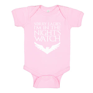 Baby Onesie Sorry Ladies Nights Watch 100% Cotton Infant Bodysuit