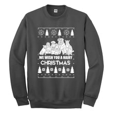 Crewneck We Wish You a Hairy Christmas Unisex Sweatshirt