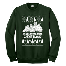 Crewneck We Wish You a Hairy Christmas Unisex Sweatshirt