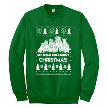 Crewneck We Wish You a Hairy Christmas Unisex Sweatshirt