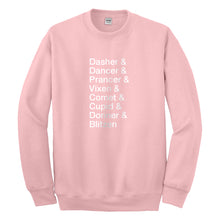 Crewneck Reindeer Names Unisex Sweatshirt