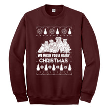 Crewneck We Wish You a Hairy Christmas Unisex Sweatshirt