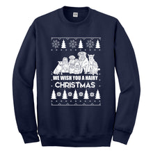 Crewneck We Wish You a Hairy Christmas Unisex Sweatshirt