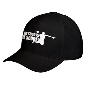 Hat He Shoots He Scores Baseball Cap