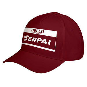 Hat Hello My Name is Senpai Baseball Cap