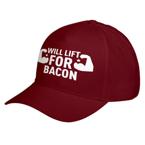 Hat Will Lift for Bacon Baseball Cap