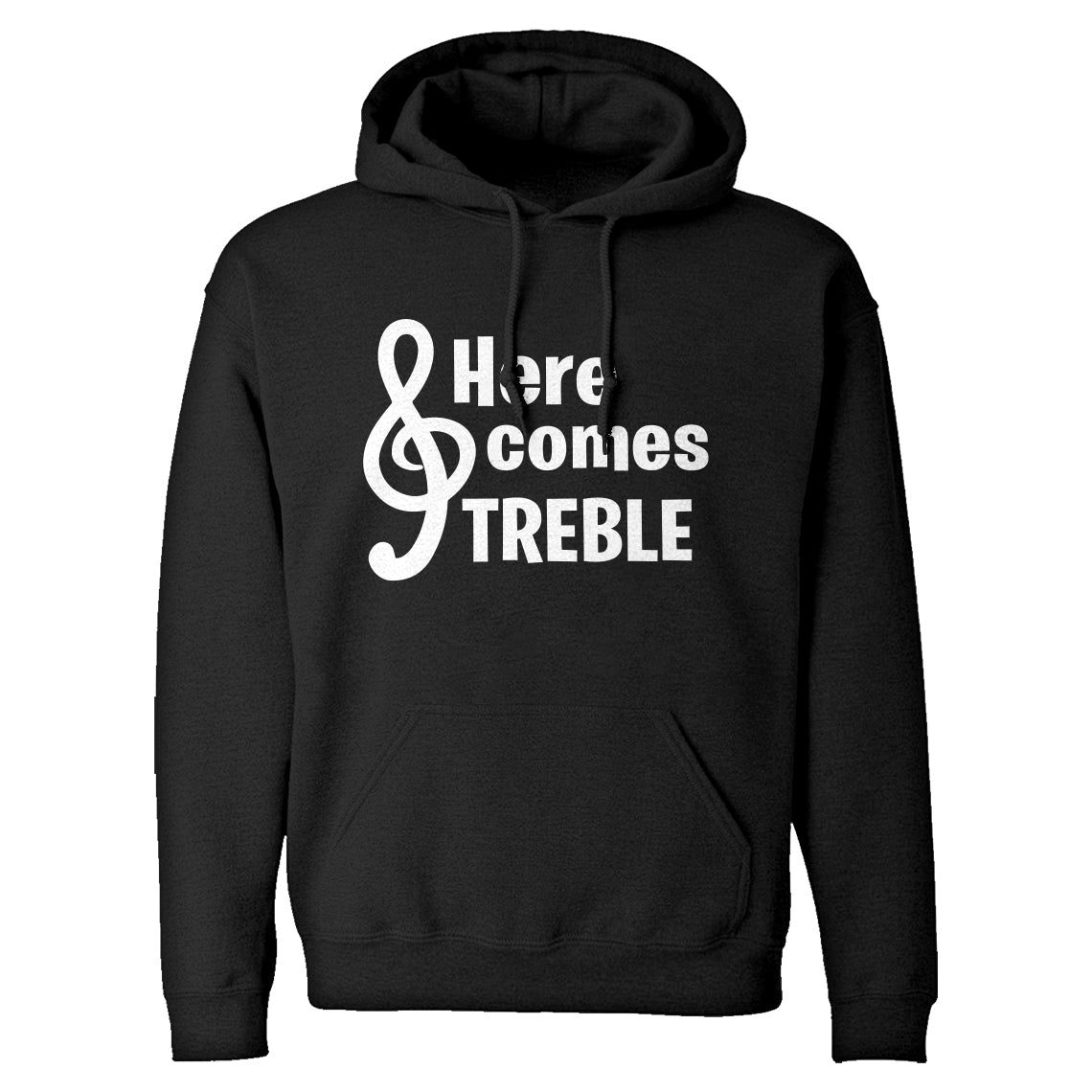 Here Comes Treble Unisex Adult Hoodie