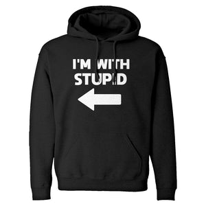 I'm With Stupid Left Unisex Adult Hoodie