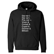 Hoodie Reindeer Names Unisex Adult Hoodie