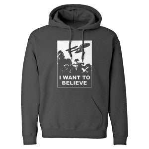I Want to Believe Space Ship Unisex Adult Hoodie