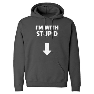 I'm with Stupid Down Unisex Adult Hoodie