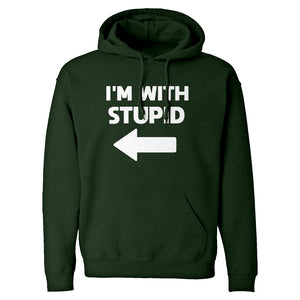 I'm With Stupid Left Unisex Adult Hoodie