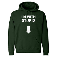 I'm with Stupid Down Unisex Adult Hoodie
