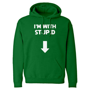 I'm with Stupid Down Unisex Adult Hoodie