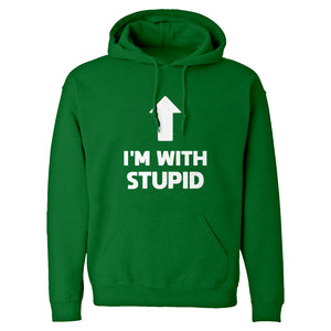 I'm with Stupid Up Unisex Adult Hoodie