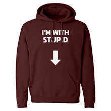 I'm with Stupid Down Unisex Adult Hoodie