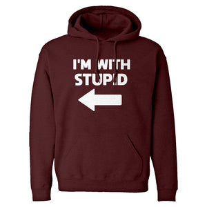 I'm With Stupid Left Unisex Adult Hoodie