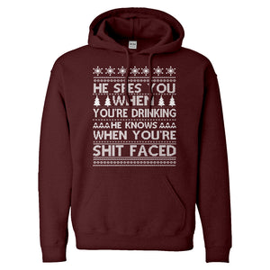 Hoodie He Sees Your When You're Drinking Unisex Adult Hoodie