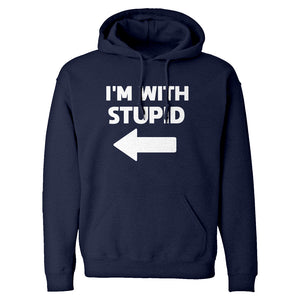 I'm With Stupid Left Unisex Adult Hoodie