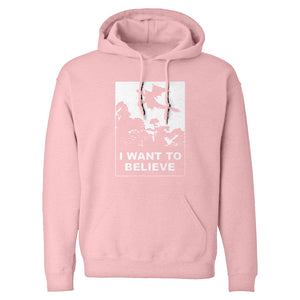I Want to Believe Fire Dragon Unisex Adult Hoodie
