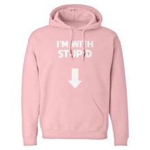 I'm with Stupid Down Unisex Adult Hoodie