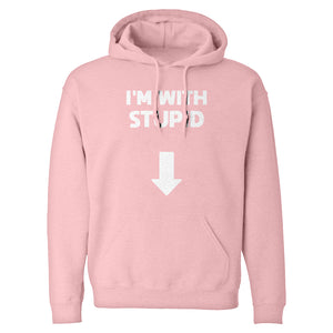 I'm with Stupid Down Unisex Adult Hoodie