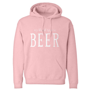 My Blood Type is Beer Unisex Adult Hoodie