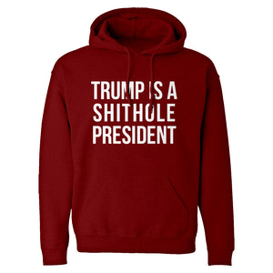 Hoodie Trump is a Shithole President Unisex Adult Hoodie