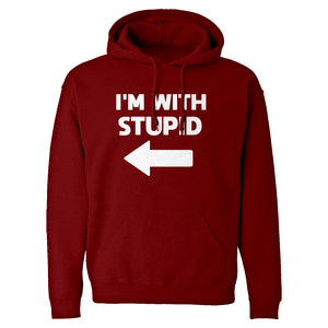I'm With Stupid Left Unisex Adult Hoodie