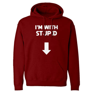 I'm with Stupid Down Unisex Adult Hoodie