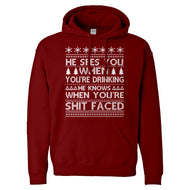 Hoodie He Sees Your When You're Sleeping Unisex Hooded Sweatshirt