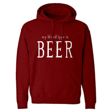 My Blood Type is Beer Unisex Adult Hoodie