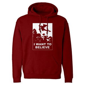 I Want to Believe Fire Dragon Unisex Adult Hoodie