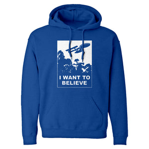 I Want to Believe Space Ship Unisex Adult Hoodie