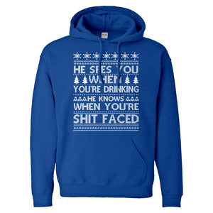 Hoodie He Sees Your When You're Drinking Unisex Adult Hoodie