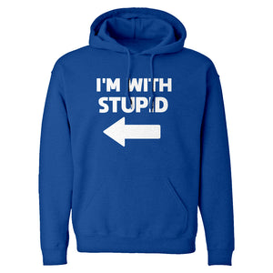 I'm With Stupid Left Unisex Adult Hoodie