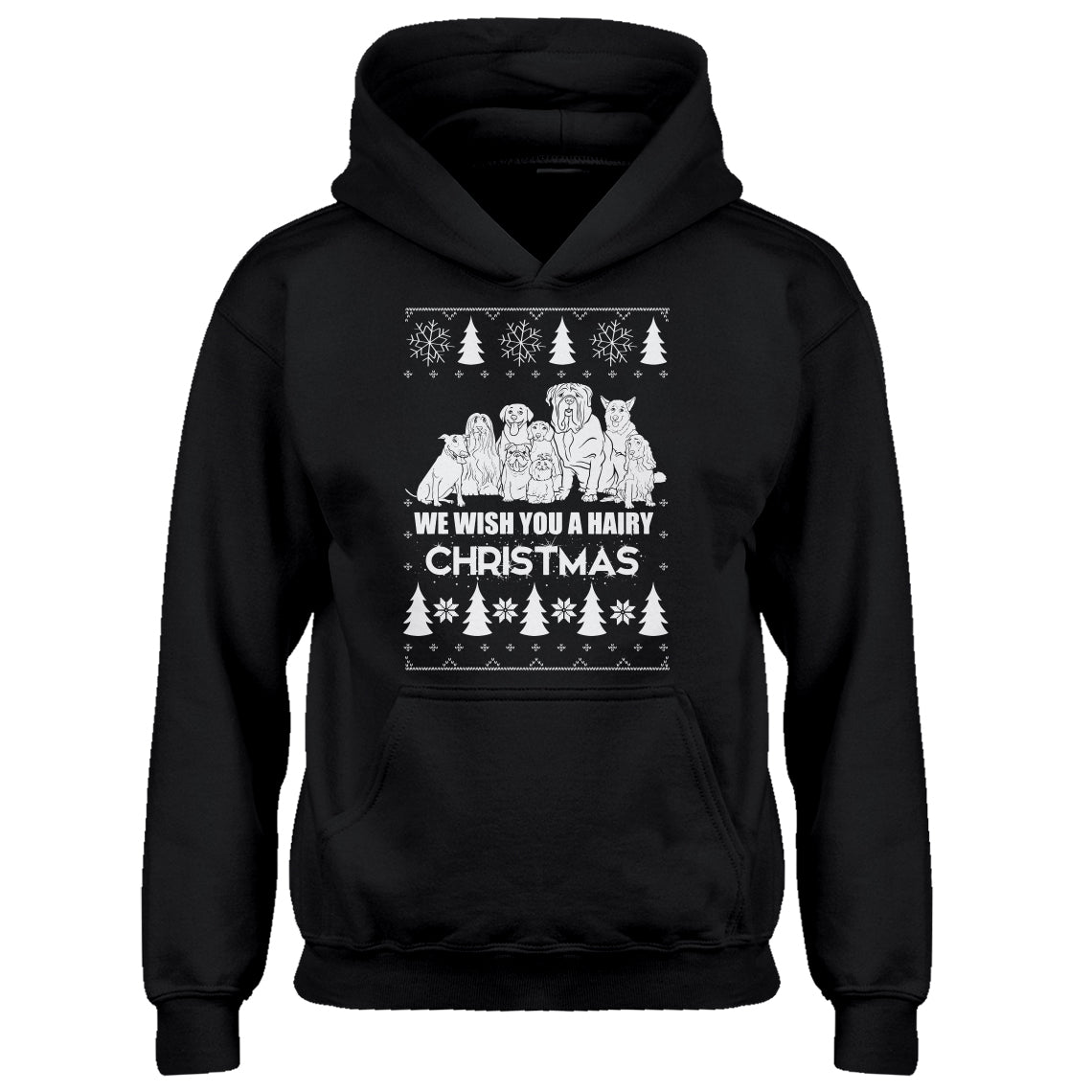 Hoodie We Wish You a Hairy Christmas Kids Hoodie
