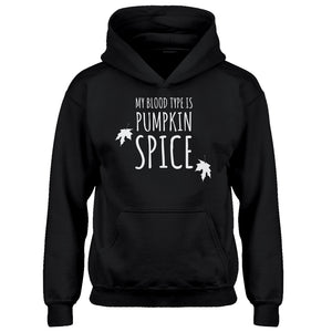 Youth My Blood Type is Pumpkin Spice Kids Hoodie