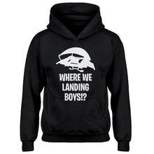 Youth Where We Landing Boys?! Kids Hoodie